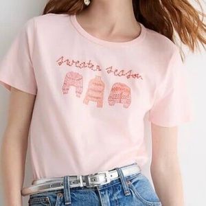 J Crew Sweater season broken-in jersey T-shirt